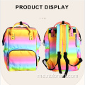 Rainbow Gradient Mommy Backpack Luar Perjalanan Luar